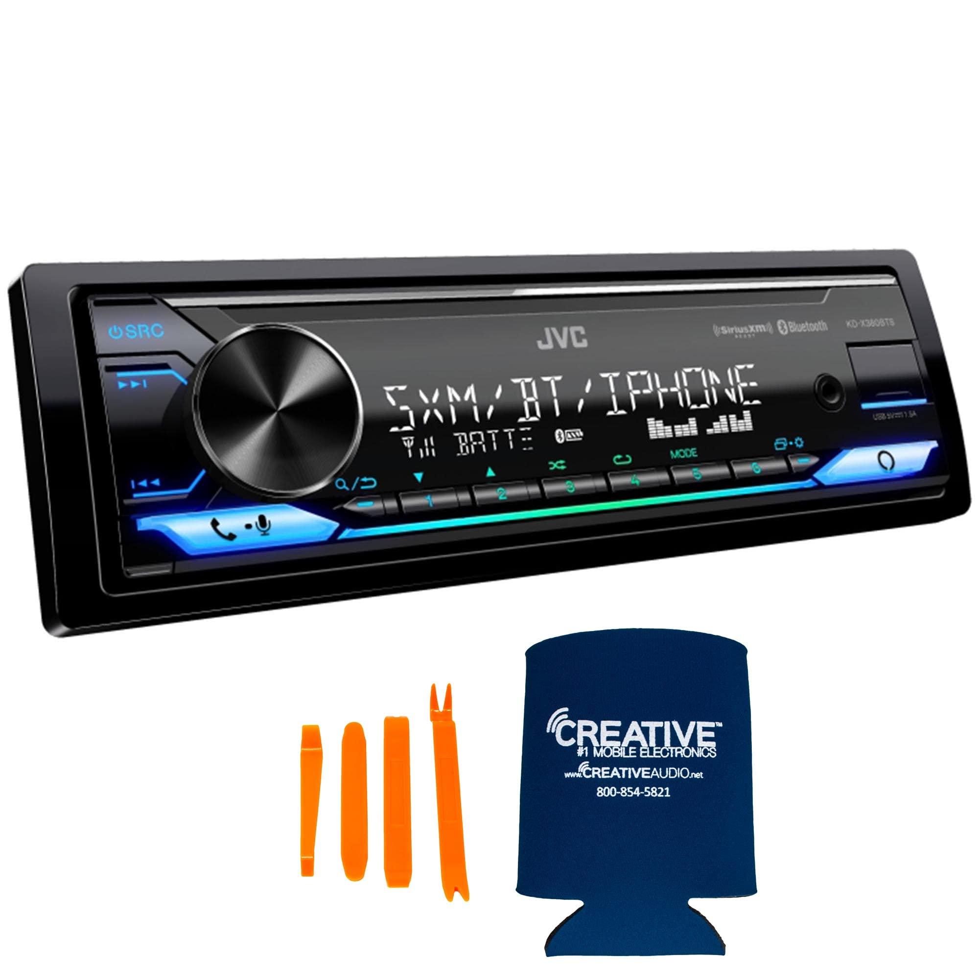 JVC JVC KD-X380BTS Digital Media Receiver Featuring Bluetooth / USB/SiriusXM/Amazon Alexa / 13-Band EQ/Variable-Color Illumination/JVC Remote App Compatibility with 1 Pair JVC CS-DF620 6.5" Coax