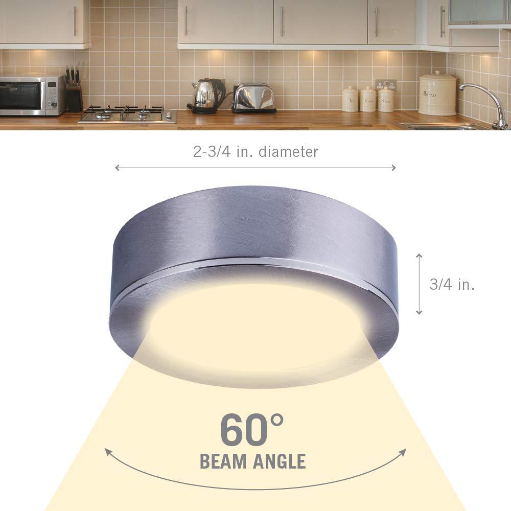 Armacost Lighting Armacost Lighting TriVue Under Cabinet LED Puck Light Recessed Downlight, 2700K, Matte Black, 213313