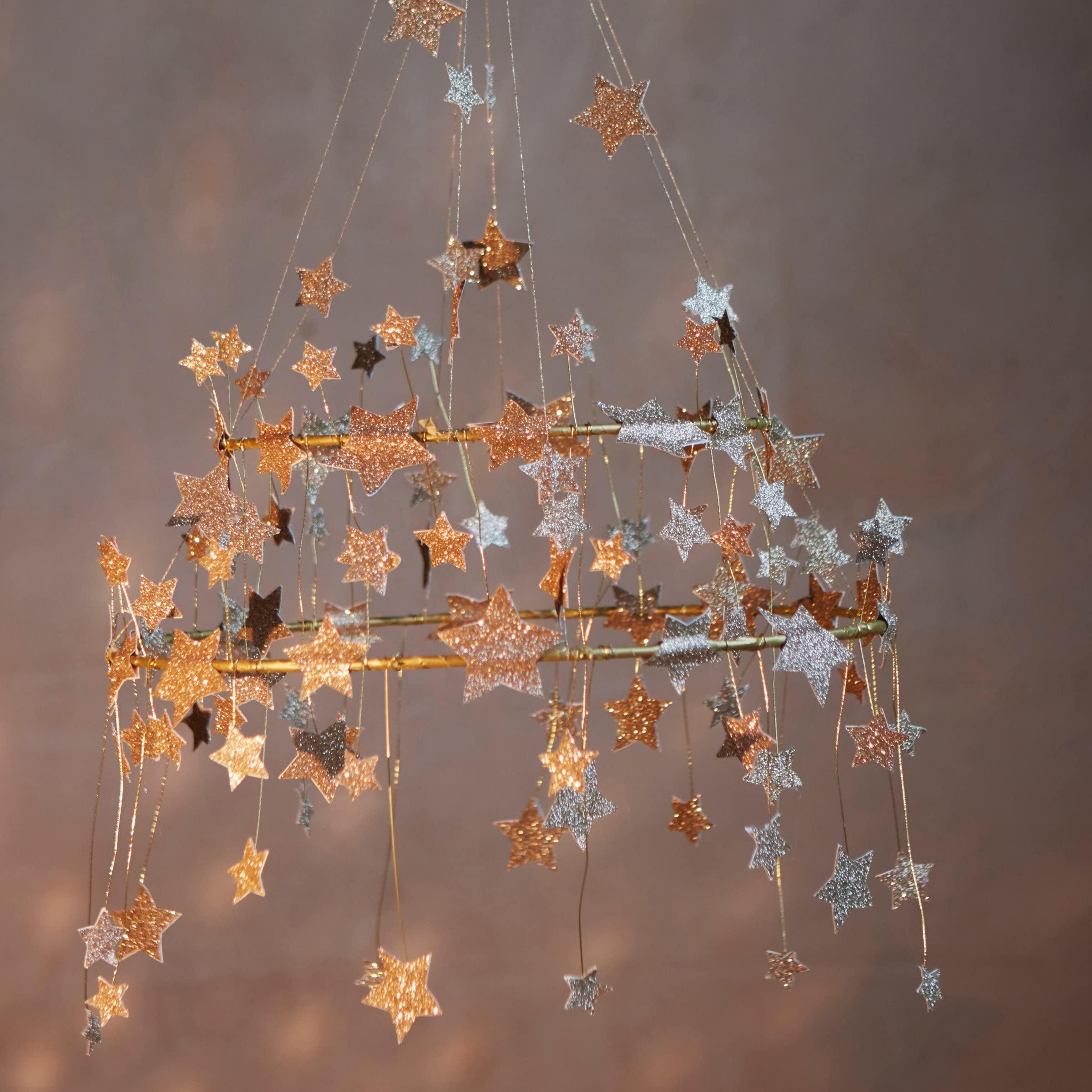 Meri Meri Meri Meri Gold Sparkle Star Chandelier (Pack of 1)