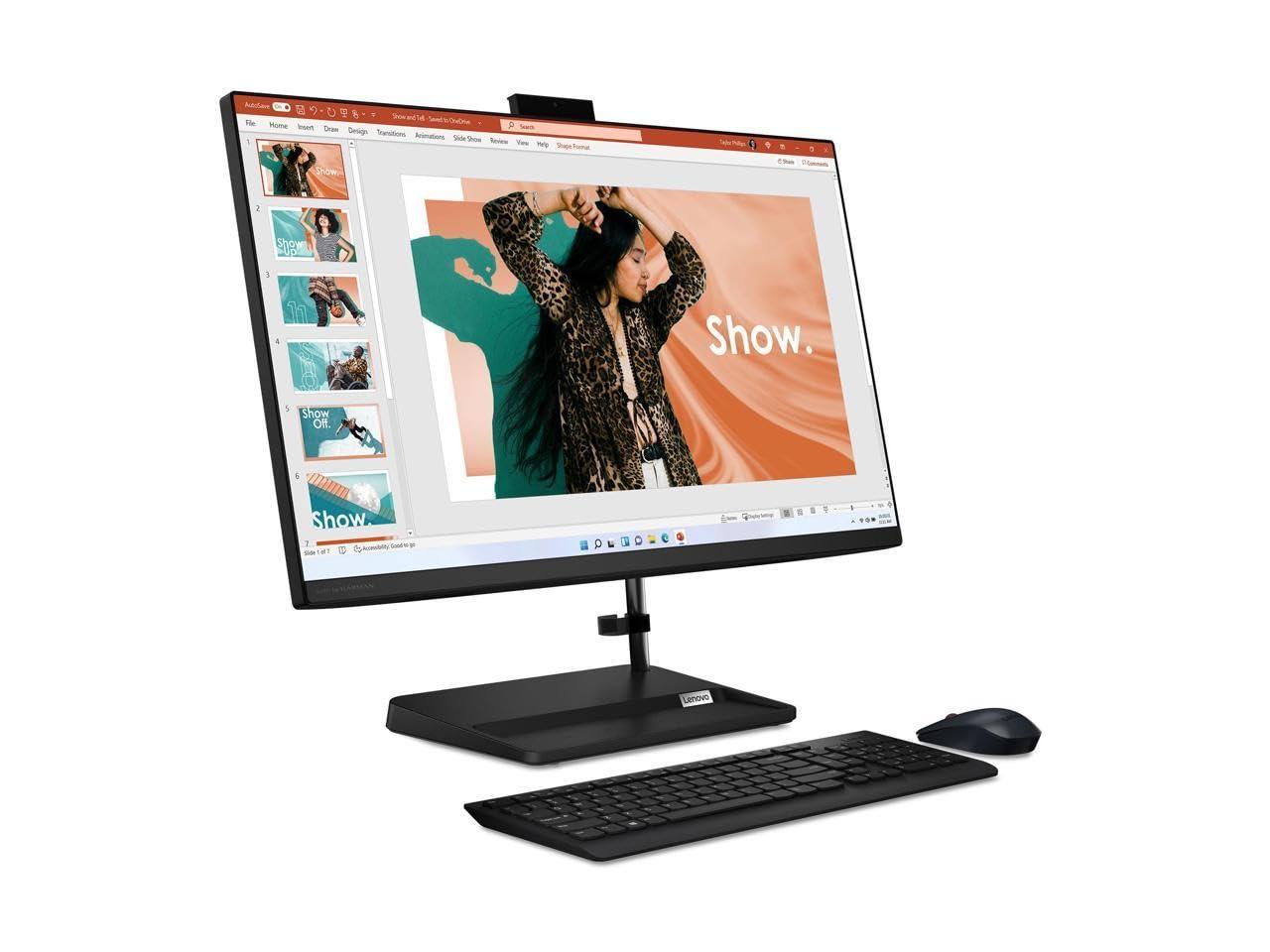 Lenovo Lenovo 2023 All-in-One Desktop | IdeaCentre AIO 3i | 27" 1920x1080 Touchscreen IPS | Intel i5-13420H 8-Core | 32GB DDR4 | 1TB SSD Windows 10 Pro | Wi-Fi 6 - Bluetooth 5.1-5.0MP Camera - Black