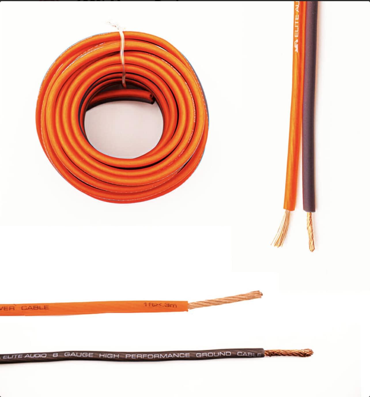 DirectNine Basics Elite Audio 8 Gauge CCA Premium Amp Kit Complete 1000W Installation Wiring Kit