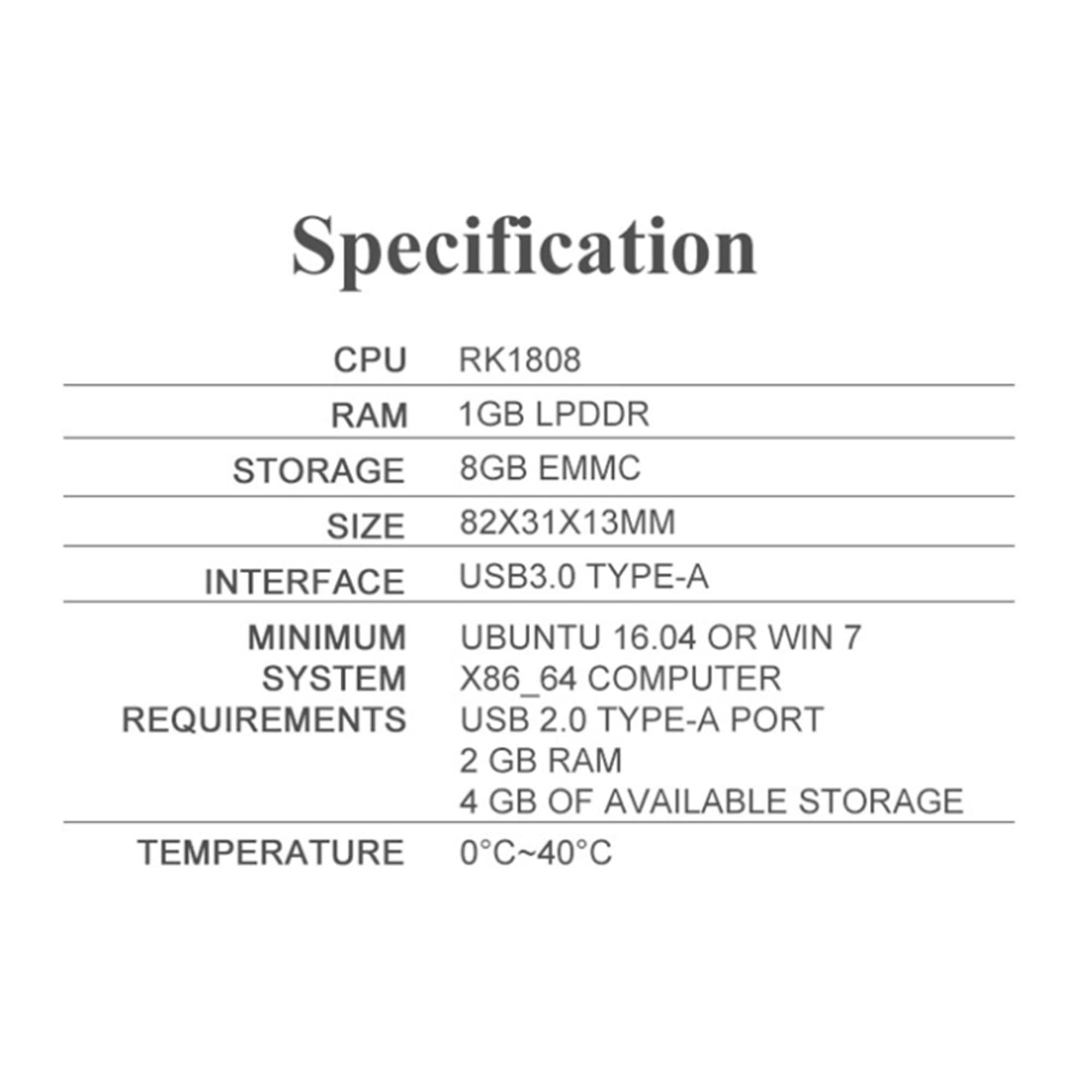 MiiElAOD TB-RK1808S0 AI Compute Stick Multiple Development Modes Support Secondary Development,Support Windows, Linux intel NCS2