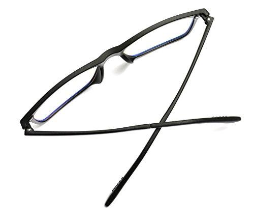 SAMBA SHADES SAMBA SHADES Blue Blockers Computer Screen Glasses Anti Glare and Anti Scratch Break Resistant High Flexibility TR90 Matte Black