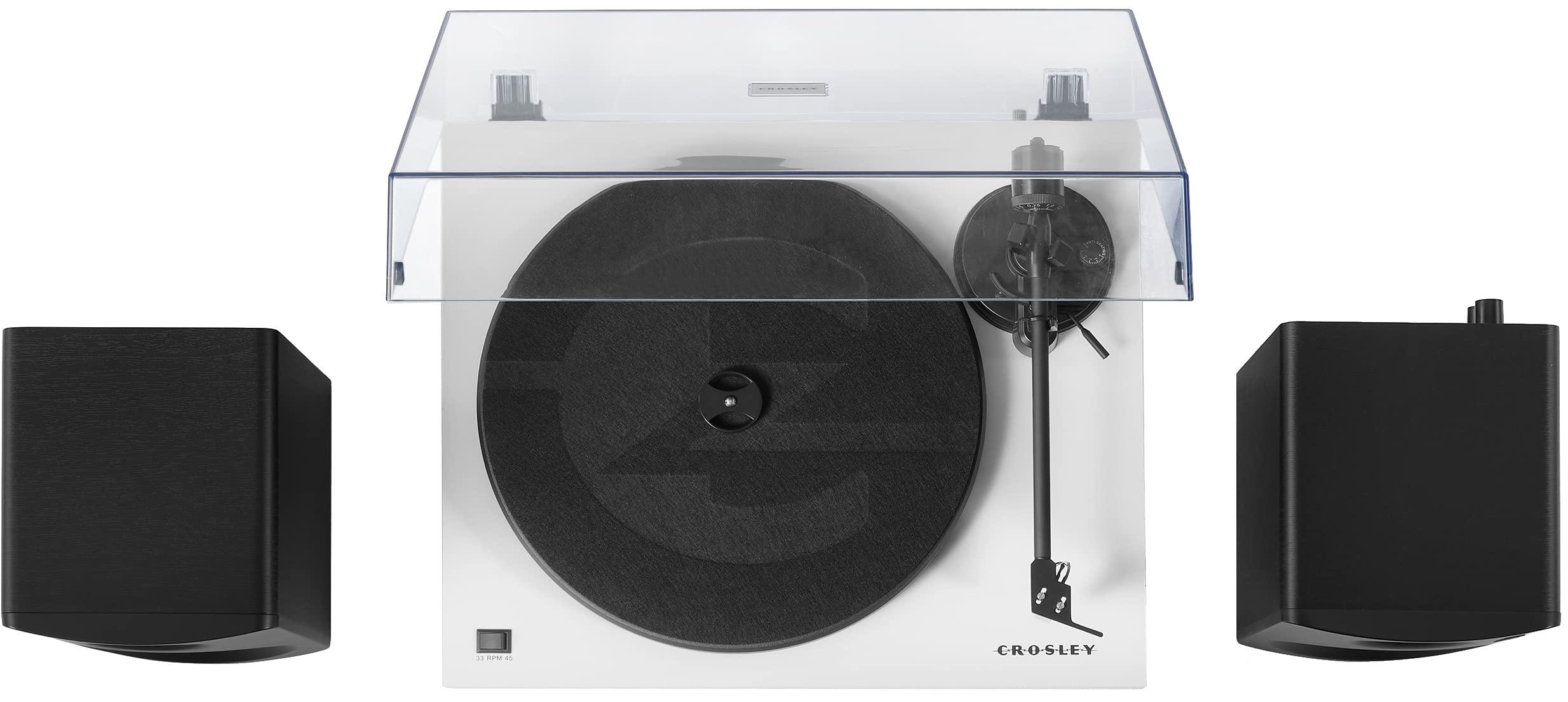 Crosley Crosley KT6101-WH Belt-Drive Bluetooth Turntable with Built-in Preamp and Included Speakers, White
