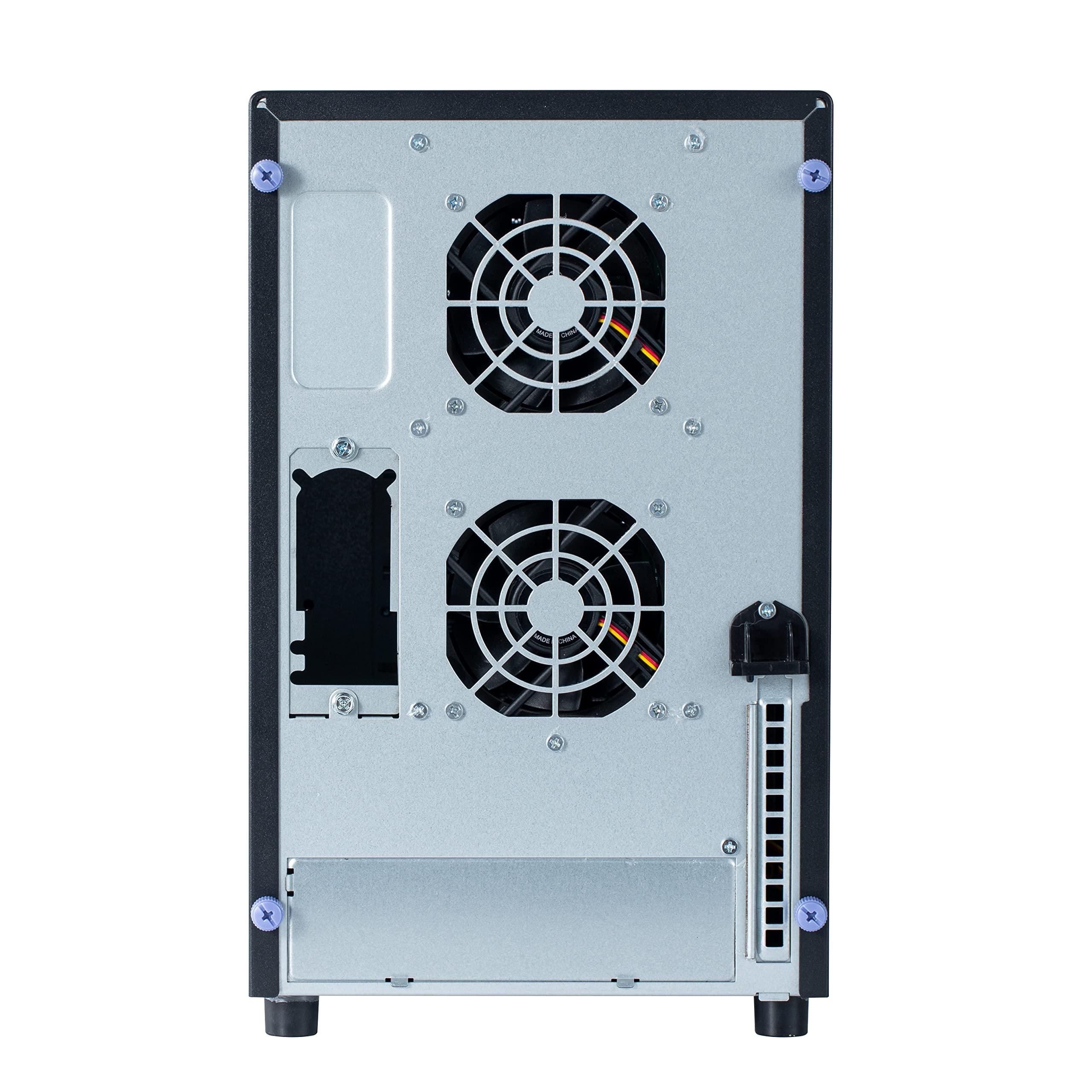 KCMconmey KCMconmey 8 + 2 Bay DIY NAS Case, 8 x 2.5 / 3.5 Tray + 2 x 2.5 Internal Bay. MB ITX. PSU Flex. Front USB 3.0 8cm Chassis Fan Hot Swap Backplane. Network Attached Storage Private Cloud Enclosure.