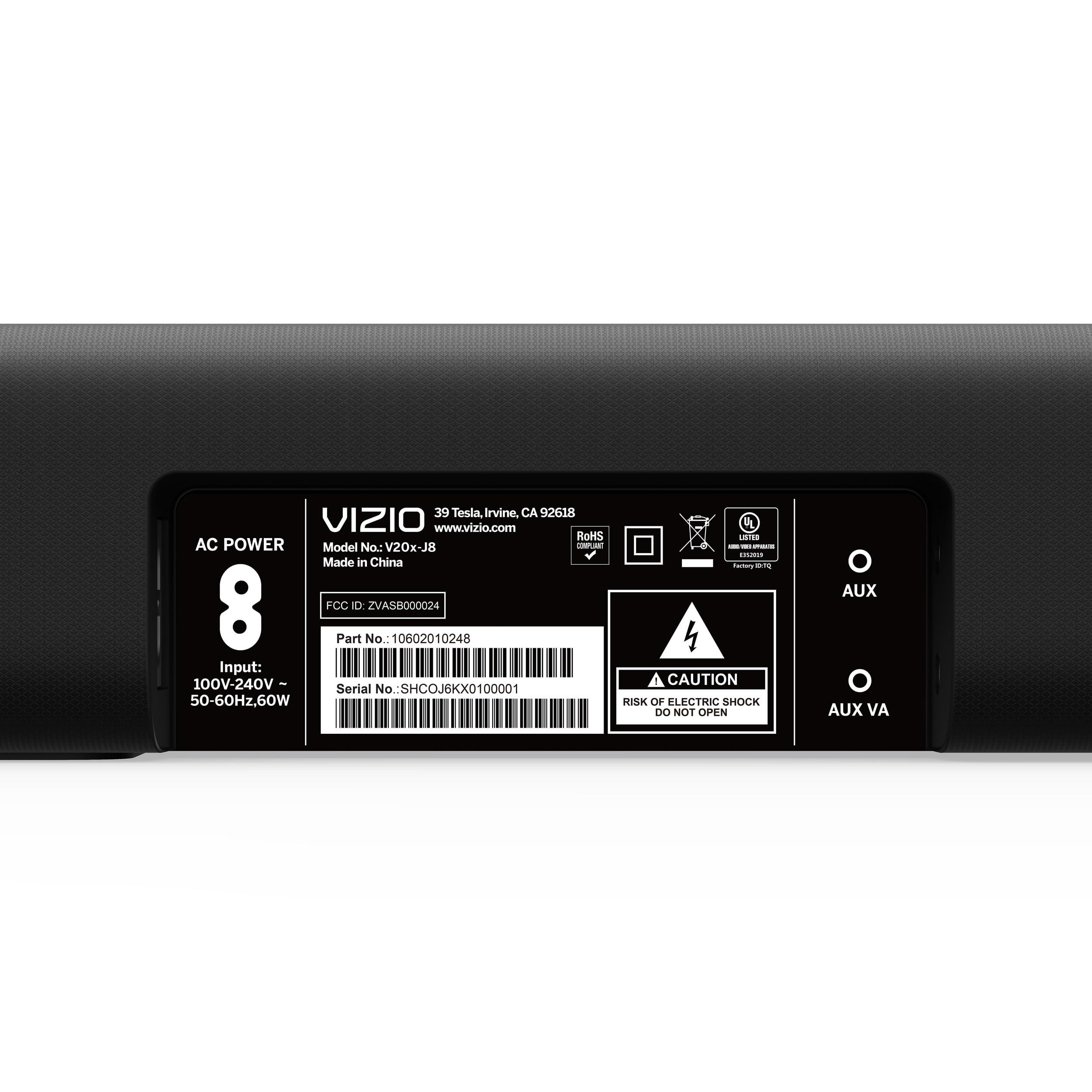 VIZIO VIZIO V-Series 2.0 Compact Sound Bar with Dolby Audio, DTS:X, Bluetooth V20x-J8