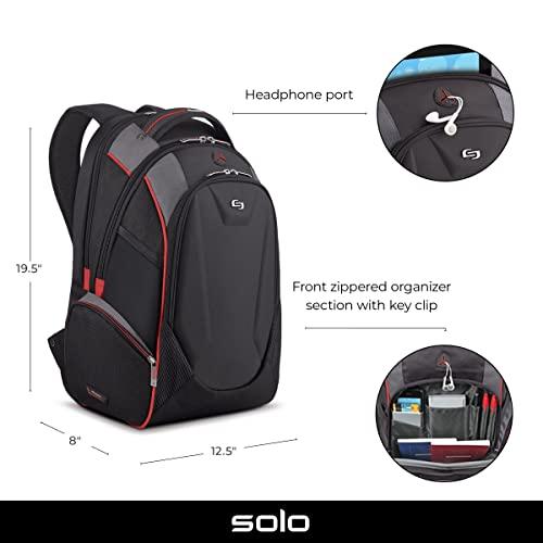 Solo New York Solo New York Launch 17.3-Inch Laptop Backpack with Hardshell Front Pocket, Black