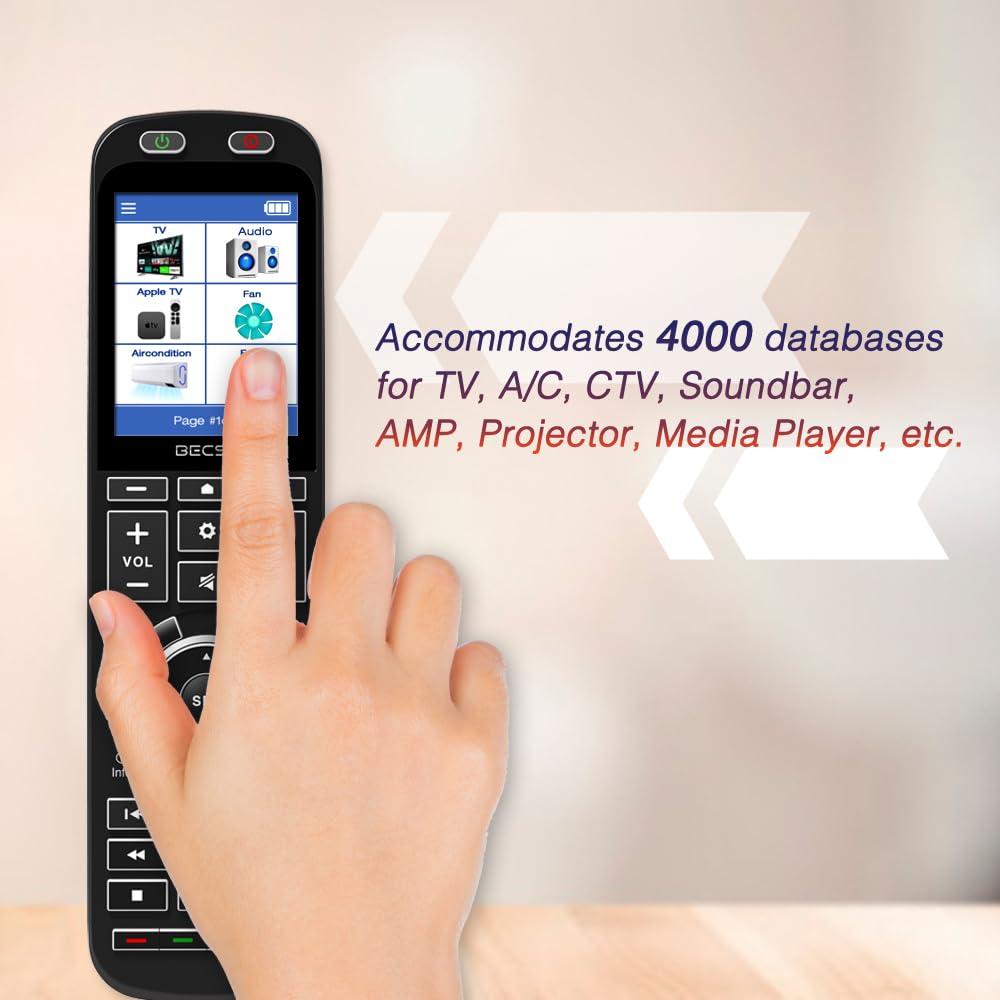 BECSY Universal Remote Controller Bluetooth Smart Learning TV Audio AIR Conditioner Programmable IR
