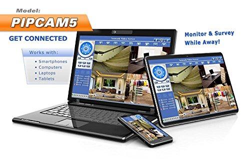 Pyle Indoor Wireless Security IP Camera - Home WiFi Remote Video Monitor w/Motion Detection and Night Vision - PTZ Pan Tilt Network Surveillance, Voice Mic Audio for Mobile, Windows & Mac - Pyle PIPCAM5