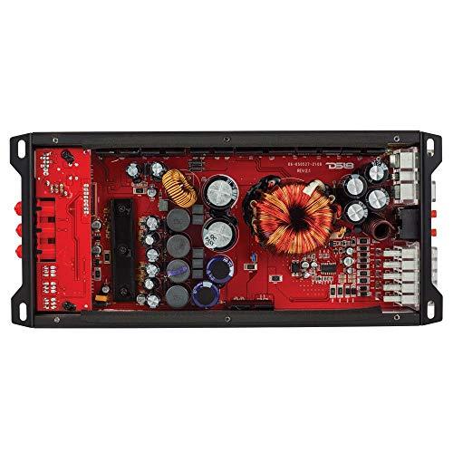DS18 DS18 CANDY-X5B Amplifier in Black with 4GA Amplifier Installation Kit - Class D, 5 Channels, 2000 Watts Max, 1/2/4 Ohm, with Remote Subwoofer Level Controller - Compact Amplifier for Car Audio System