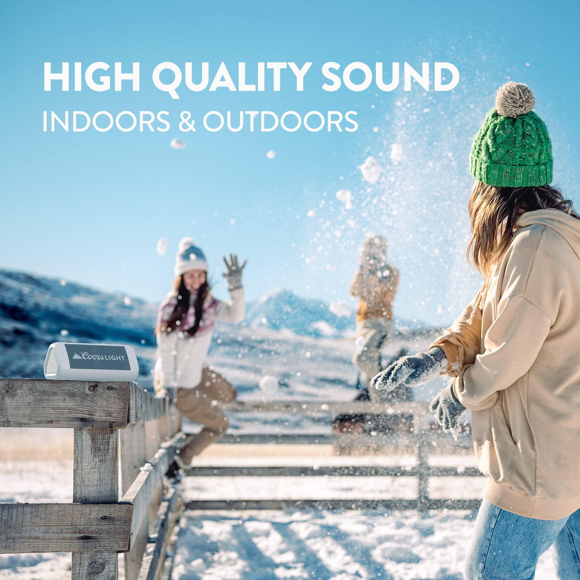 Cambridge Soundworks OontZ Ultra Portable Bluetooth Speaker 5.0 - IPX7 Waterproof, 14W Enhanced Sound, 20-Hr Battery, 100ft Wireless Range, Deep Bass and Clear Audio, Durable Shower Speaker for Pool or Beach (Coors White)