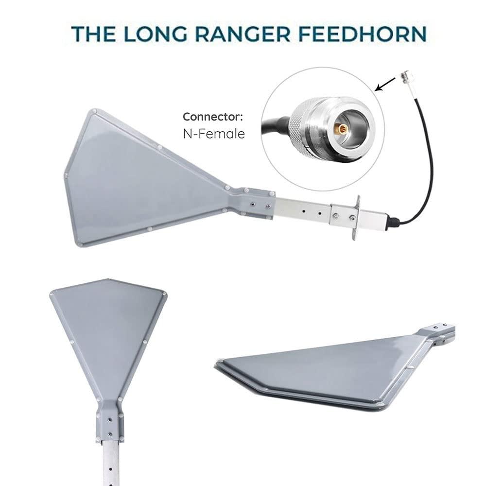 SIGNALPLUS Cellular Antenna-Outdoor Parabolic Antenna Long Range-High Gain 26dbi 600-6500mhz LTE WiFi 4G 5G GSM-for Signal Booster-Works for All Carriers-Weatherproof
