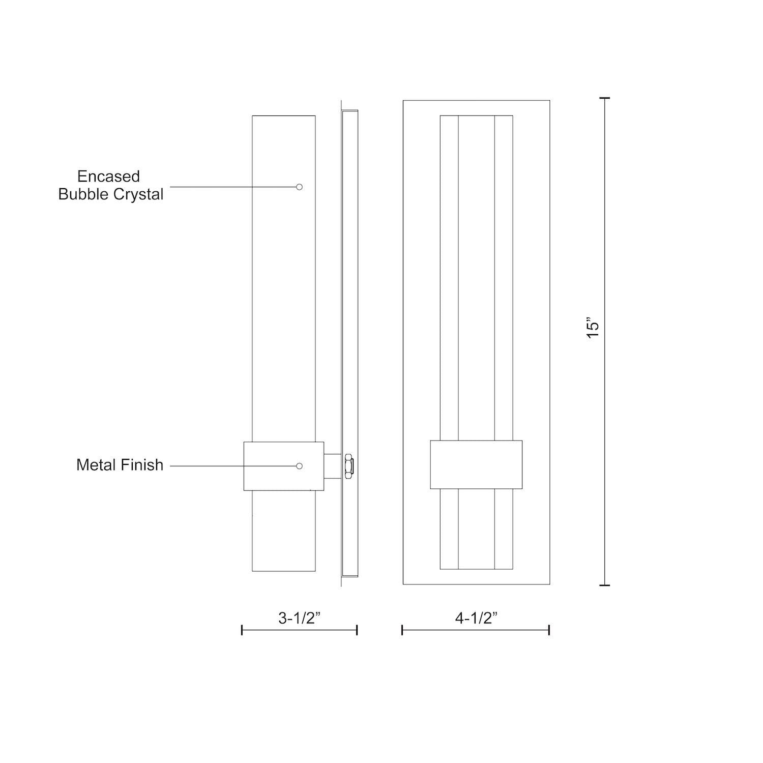 Kuzco Lighting Kuzco Lighting WS54615-CH Warwick Wall Sconce LED, Chrome