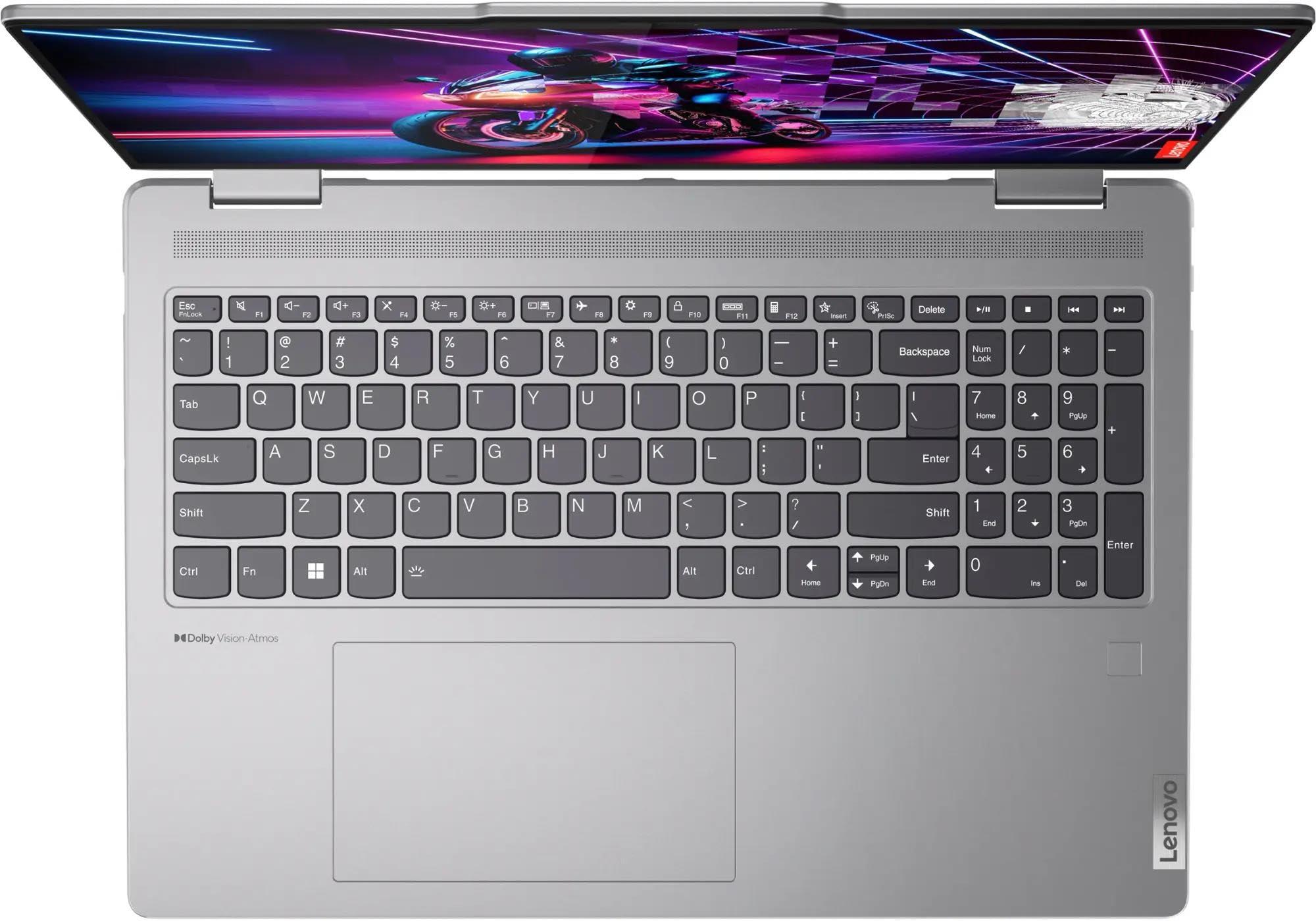 Lenovo Lenovo Yoga 7 2-in-1 16" 2K Touchscreen Laptop, AMD Ryzen 7 8840HS AI CPU (Beats Ultra 7-150U), 16GB RAM, 512GB SSD + 256GB Portable SSD, Backlit, Keypad, 3-in-1 External Storage Bundle, Win 11 Pro