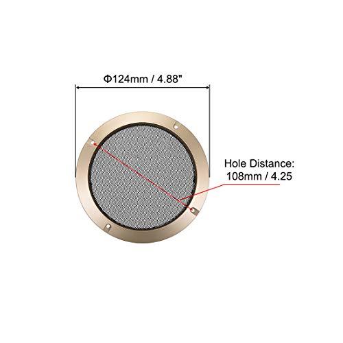 uxcell uxcell 2pcs 4" Speaker Grill Mesh Decorative Circle Subwoofer Guard Protector Cover Accessories