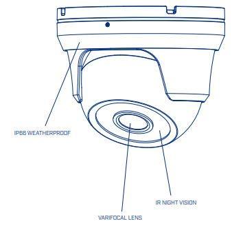 Digimerge FLIR Digimerge C237EC Outdoor 4-in-1 Security Dome Camera, 1.3MP HD MPX WDR, 2.8-12mm, Motorized Zoom Lens,100ft Night Vision, Works with AHD/CVI/TVI/CVBS/Lorex, Flir MPX DVR, White (Camera Only)