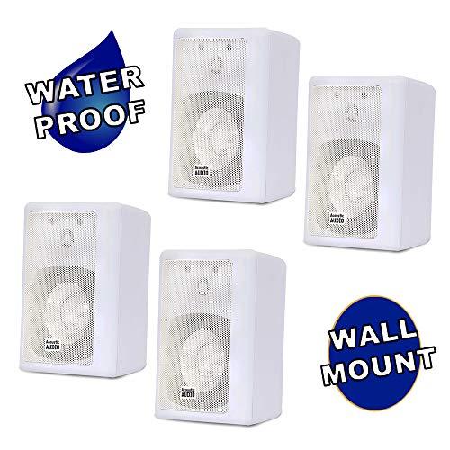 Acoustic Audio by Goldwood Acoustic Audio 151W Indoor Outdoor 2 Way Speakers 1200 Watt White 2 Pair Pack 151W-2Pr