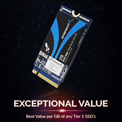 SABRENT SABRENT 2TB Rocket NVMe PCIe M.2 2242 DRAM-Less Low Power Internal High Performance SSD (SB-1342-2TB)