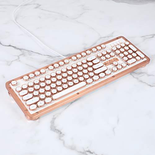 Azio Azio Retro Classic USB (Posh) - USB Wired Leather Vintage Backlit Mechanical Keyboard for PC/Mac (MK-RETRO-L-02-US)