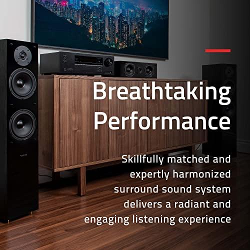 Fluance Fluance Elite High Definition Surround Sound Home Theater 5.0 Channel Speaker System Including Floorstanding Towers, Center Channel and Rear Surround Speakers - Black Ash (SXHTB-BK)
