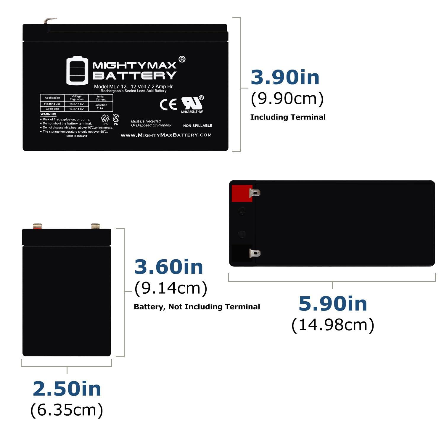 Mighty Max Battery Mighty Max Battery 12V 7Ah Replacement Battery for Altronix SMP5PMCTXPD8CB + 12V Charger