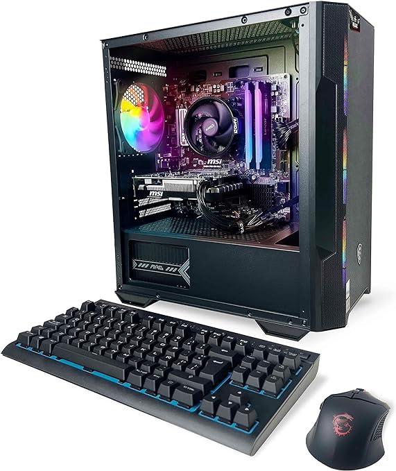 NSX GAMING NSX GAMING Tomcat Desktop Pc Ryzen 5 5500, RTX 3050 6GB, (2 * 8GB) 16 Gb RAM 3600 RGB, SSD 480GB M.2 NVME, W11, WiFi Ready, Mouse and Keyboard, 1 Year Manufacturer
