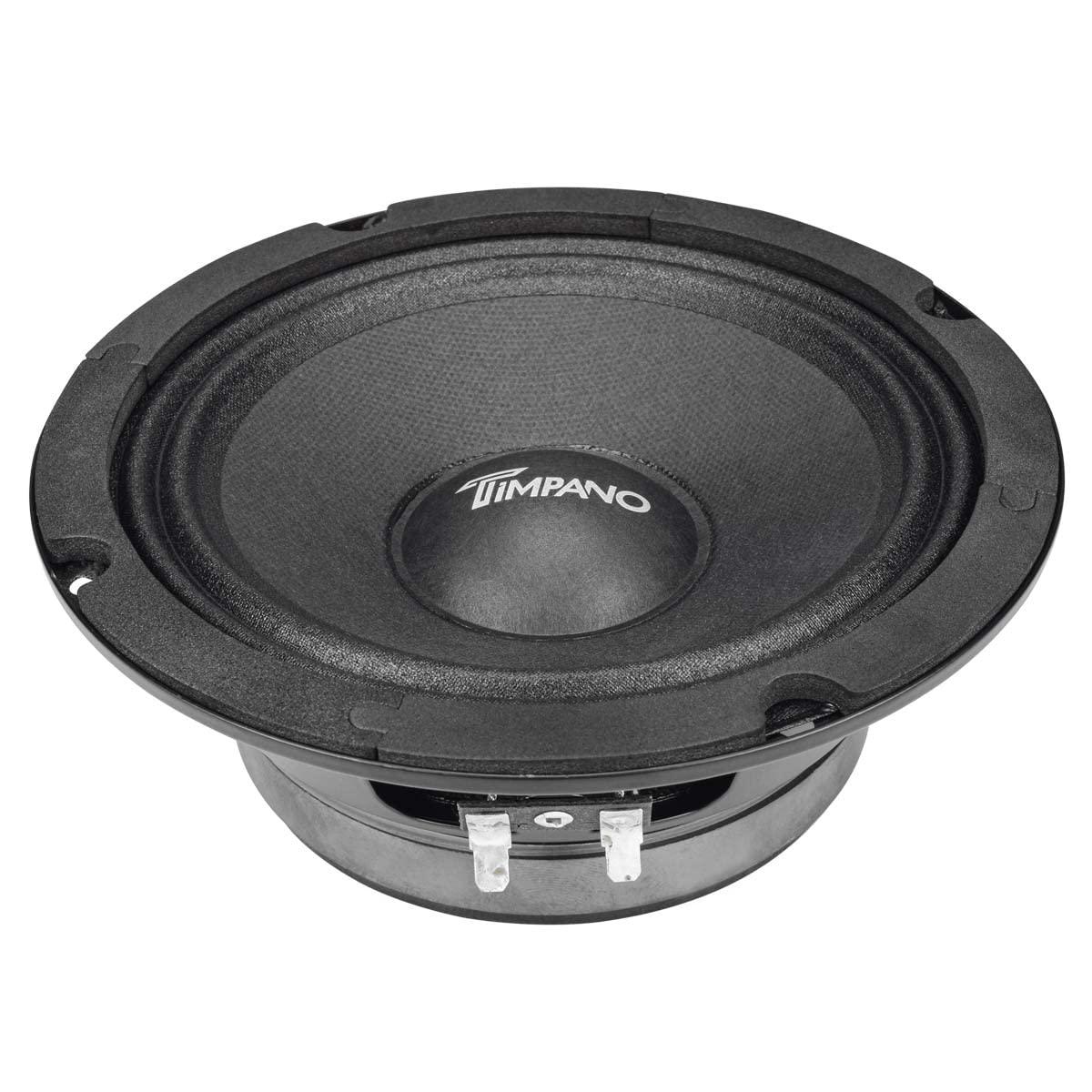 Timpano Timpano 6.5 Inch Shallow Midrange Speaker 500 Watts Max Power TPT-MR6-4 PRO, 6.5 Midrange Speakers 4 Ohm Shallow Mount Car Audio Speaker, Pro Audio Loudspeaker Compact for Doors (Single)