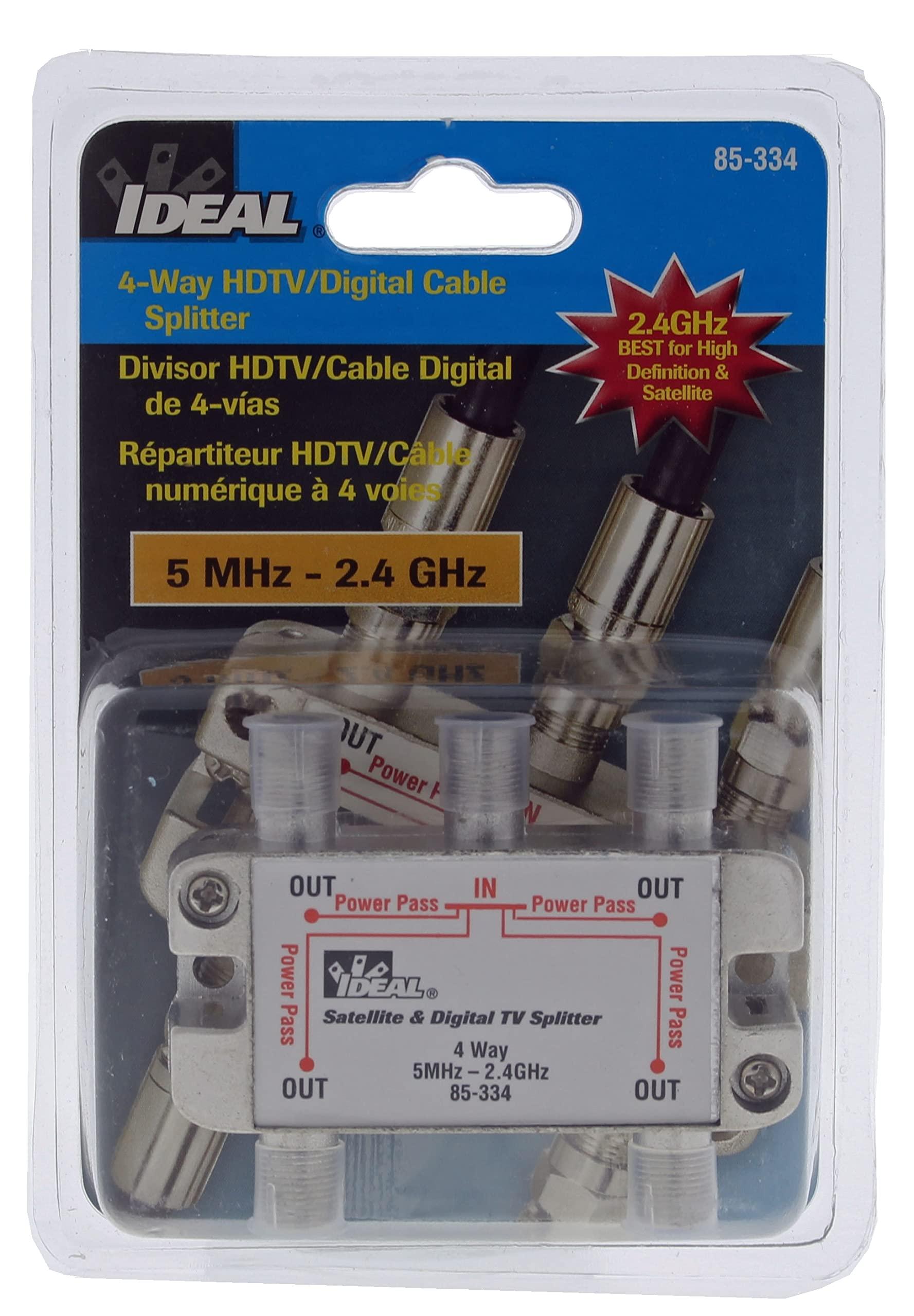 IDEAL IDEAL Electrical 85-334 4-Way Digital Cable Splitter, 2.4 GHz