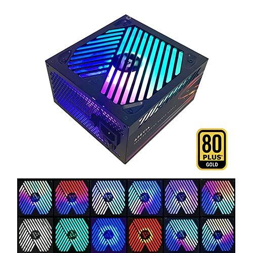 Apevia Apevia ATX-PM850W Premier 850W (No PCIe 5.0 & Gen 5 12VHPWR Connector) 80+ Gold Certified Active PFC ATX Semi-Modular Gaming Power Supply with 366 RGB Light Modes