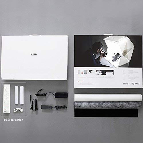 foldio foldable studio Foldio3 + Halo Bars + TRIPOD50V (25" All-in-one Portable Foldable Photo Shooting Studio Light Box with LED Lightning Kit + Heavy Duty Aluminum Tripod/Pan Bar Included) by ORANGEMONKIE