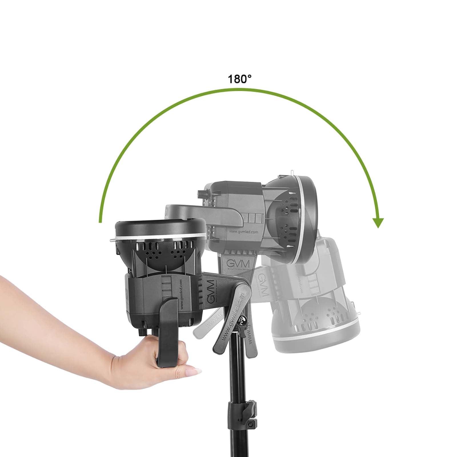 GVM Great Video Maker GVM 80W Video Light with Bowens Mount 2PCS LED Continuous Video Light with Tripod Continuous Output 13000Lux@0.5m Daylight Photography Lighting for Studio YouTube Video Recording Outdoor Shoot