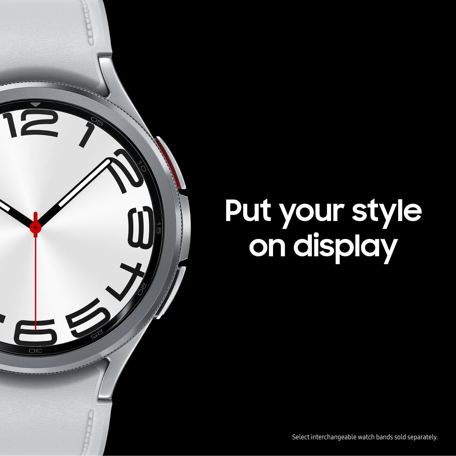 SAMSUNG SAMSUNG Galaxy Watch 6 Classic 47mm LTE Smartwatch, Rotating Bezel, Fitness Tracker, Personalized HR Zones, Advanced Sleep Coaching, Heart Monitor, BIA Sensor, Health Insights, US Version, Black