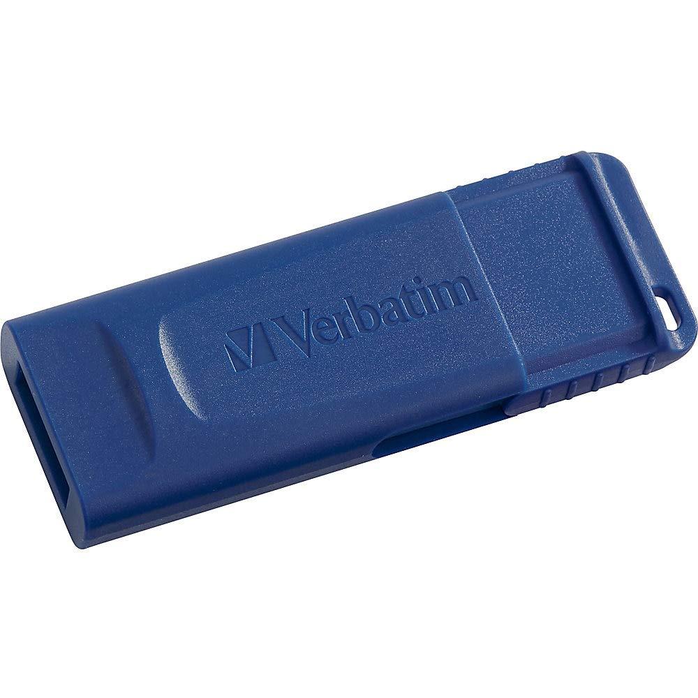 Verbatim Verbatim 8GB Retractable USB 2.0 Flash Thumb Drive with Microban Antimicrobial Product Protection Five Pack Blue