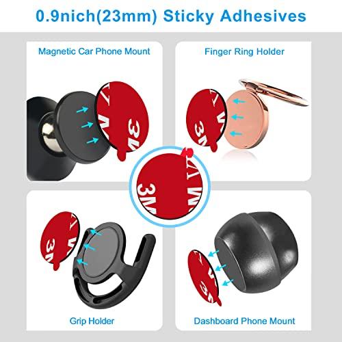 volport 3M Sticky Adhesive Replacement Parts for Pops Socket Base, 6pcs 1.38 Circle Double Sided Tape for Collapsible Grip Stand's Back, 2pcs VHB Sticker Pads for Car Socket Mount & Cell Phone Magnetic Holder