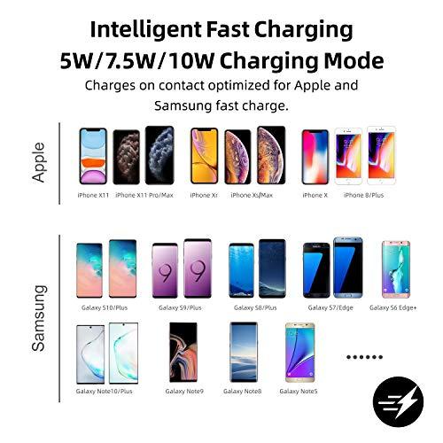 POLMXS Wireless Charger,POLMXS 10W Wireless car Charger Charging pad Fast Wireless Phone Charger pad Andriod Cell Phone Wireless Charging mat Galaxy Note10/S21/S10/S9/S22(C3)