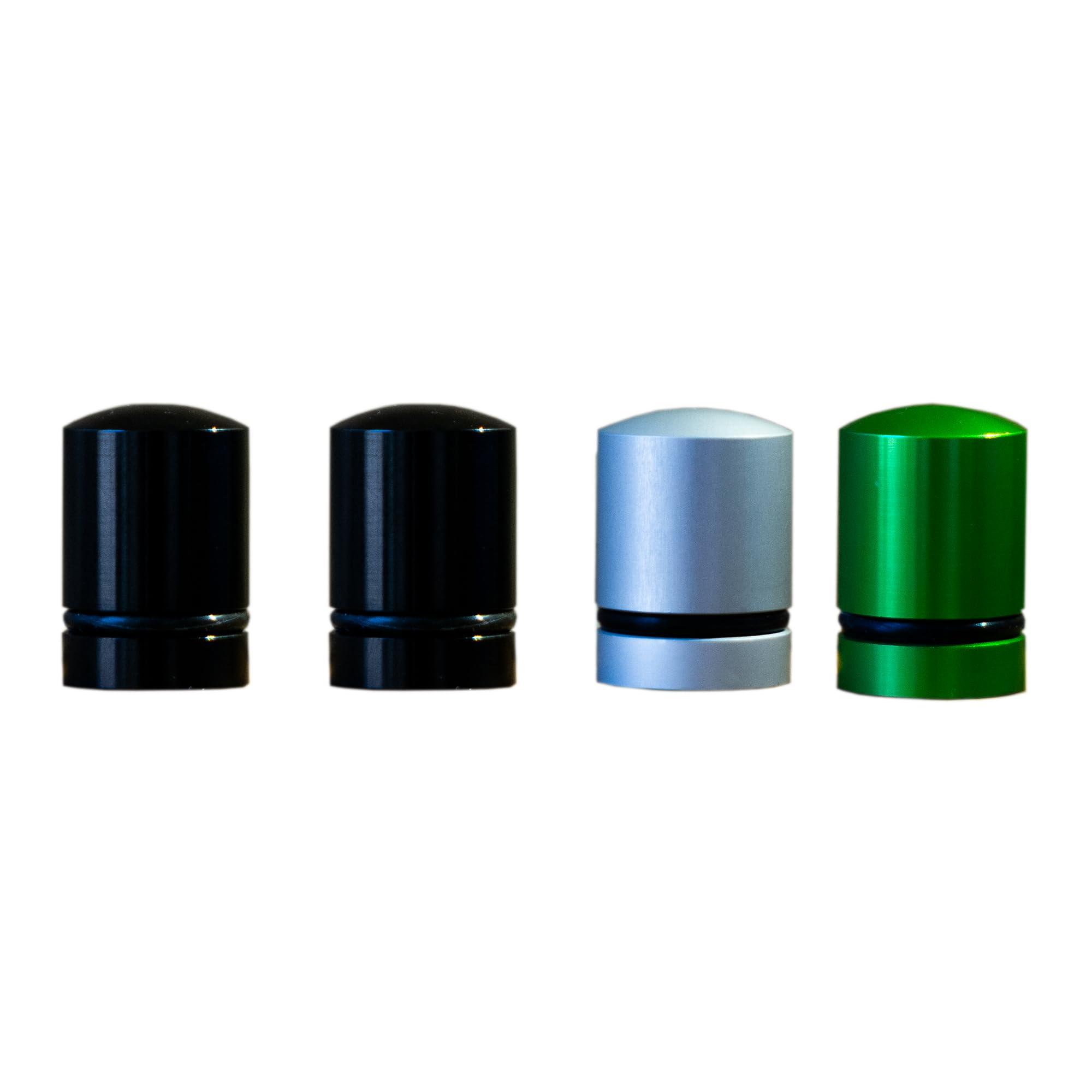 Flying Horse Workshop Flying Horse Workshop Geocache Nano Container & Log Roll (Nano Container Only (No Log Roll) (2 Black, 1 Silver, 1 Green))