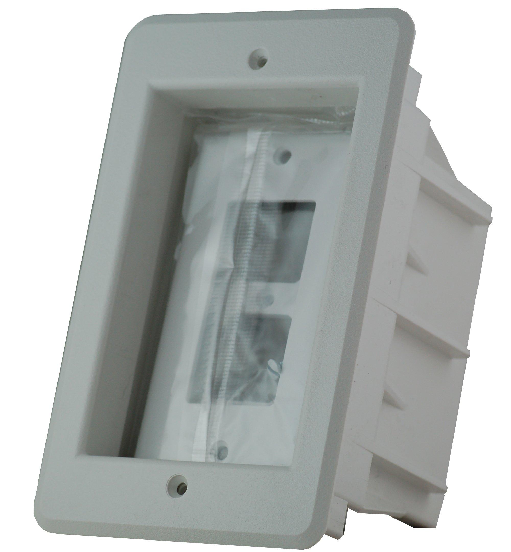 Arlington Industries Arlington DVFR1W-1 Recessed Electrical/Outlet Mounting Box, Single Gang