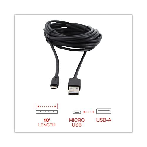 Innovera Innovera 30013 USB to Micro USB Cable, 10 ft, Black