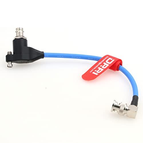 DRRI 12G SDI Protector Cable Galvanic-Isolators BNC Male to Right Angle BNC Female for ARRI Mini,RED Komodo (Blue)