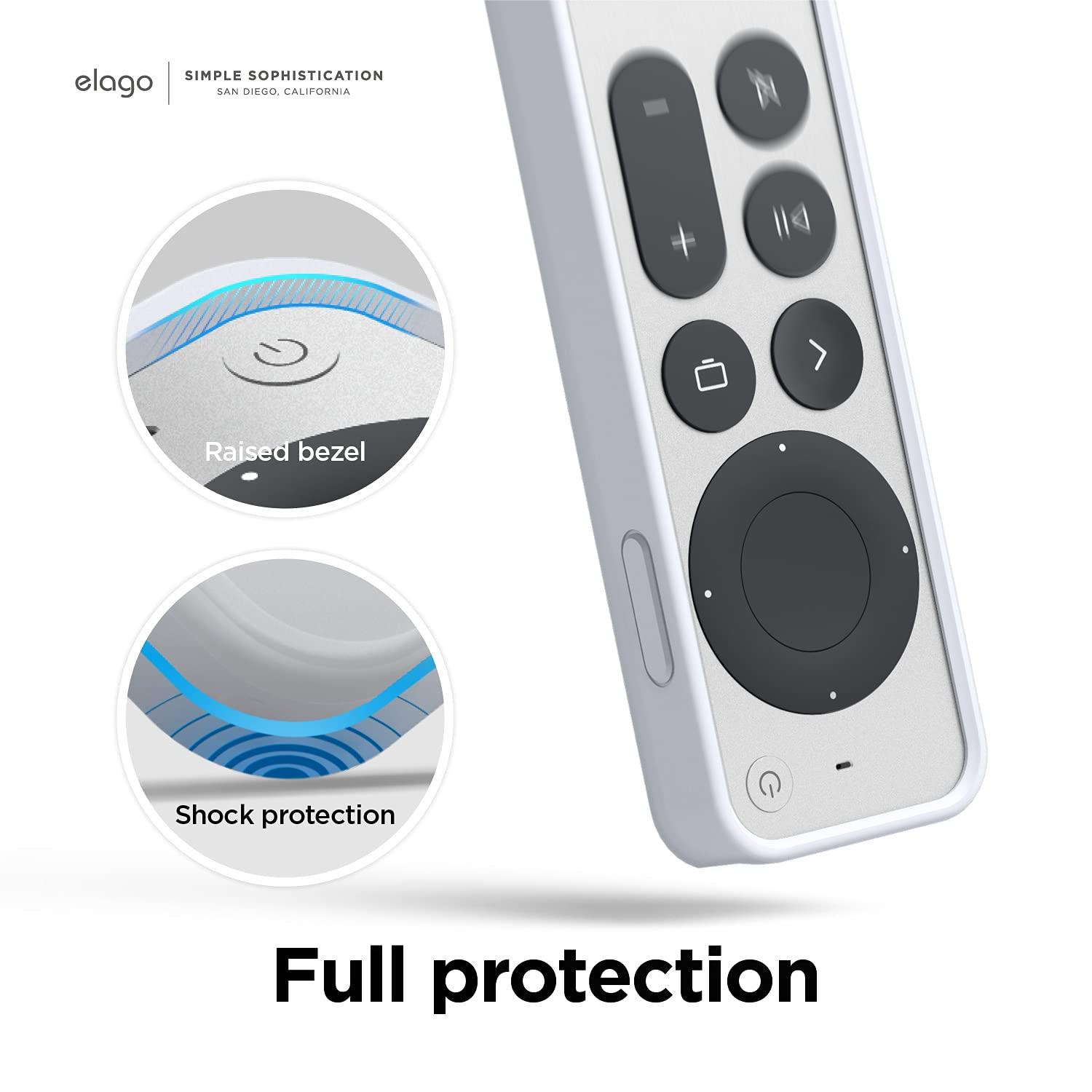 elago elago R4 Retro Case Compatible with 2022 Apple TV 4K Siri Remote 3rd Generation, Compatible with 2021 Apple TV Siri Remote 2nd Gen - Classic Controller Design [Non-Functional] (Nightglow Blue)