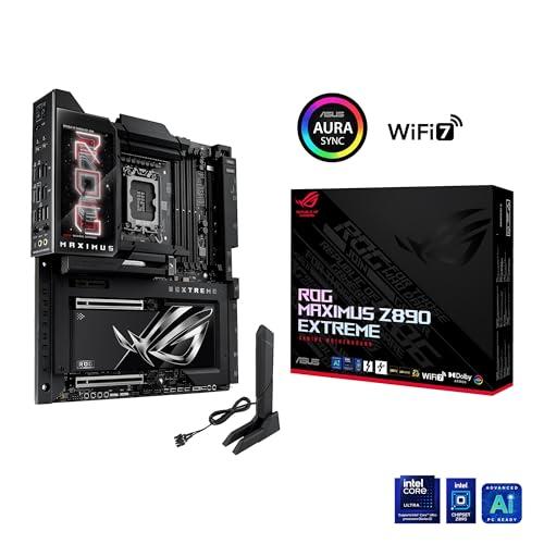ASUS ASUS ROG MAXIMUS Z890 EXTREME Intel Z890 LGA 1851 E-ATX motherboard, Advanced AI PC-ready, 24+2+1+2 stages, DDR5, WiFi7, 2.5G/10G LAN, PCIe 5.0 M.2, Thunderbolt 5, USB Type-C, AI OC, 5 LCD Screen