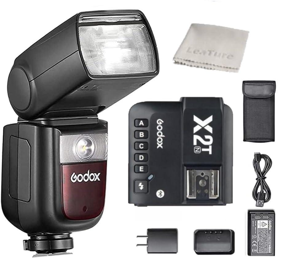 GODOX Godox V860III-N Camera Flash with Godox X2T-N TTL Wireless Trigger for Nikon Camera Flash Speedlight Speedlite Light, 76Ws 2.4G TTL HSS 1/8000s, 480 Full-Power Flashes, 0.01-1.5s Recycle Time