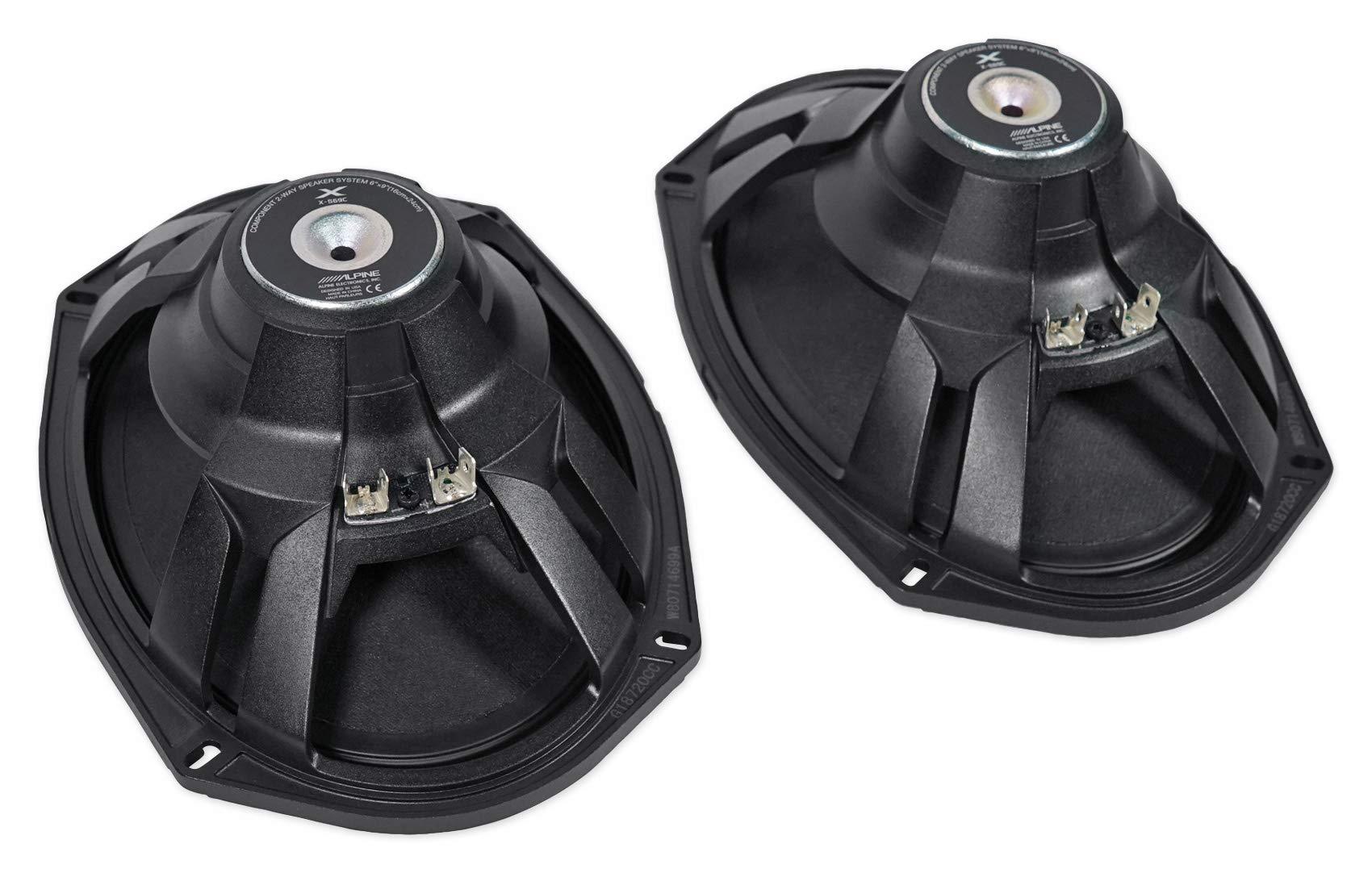 Alpine (2) Pairs ALPINE X-S69C 6x9\" 360 Watt Type-X Component Car Speakers