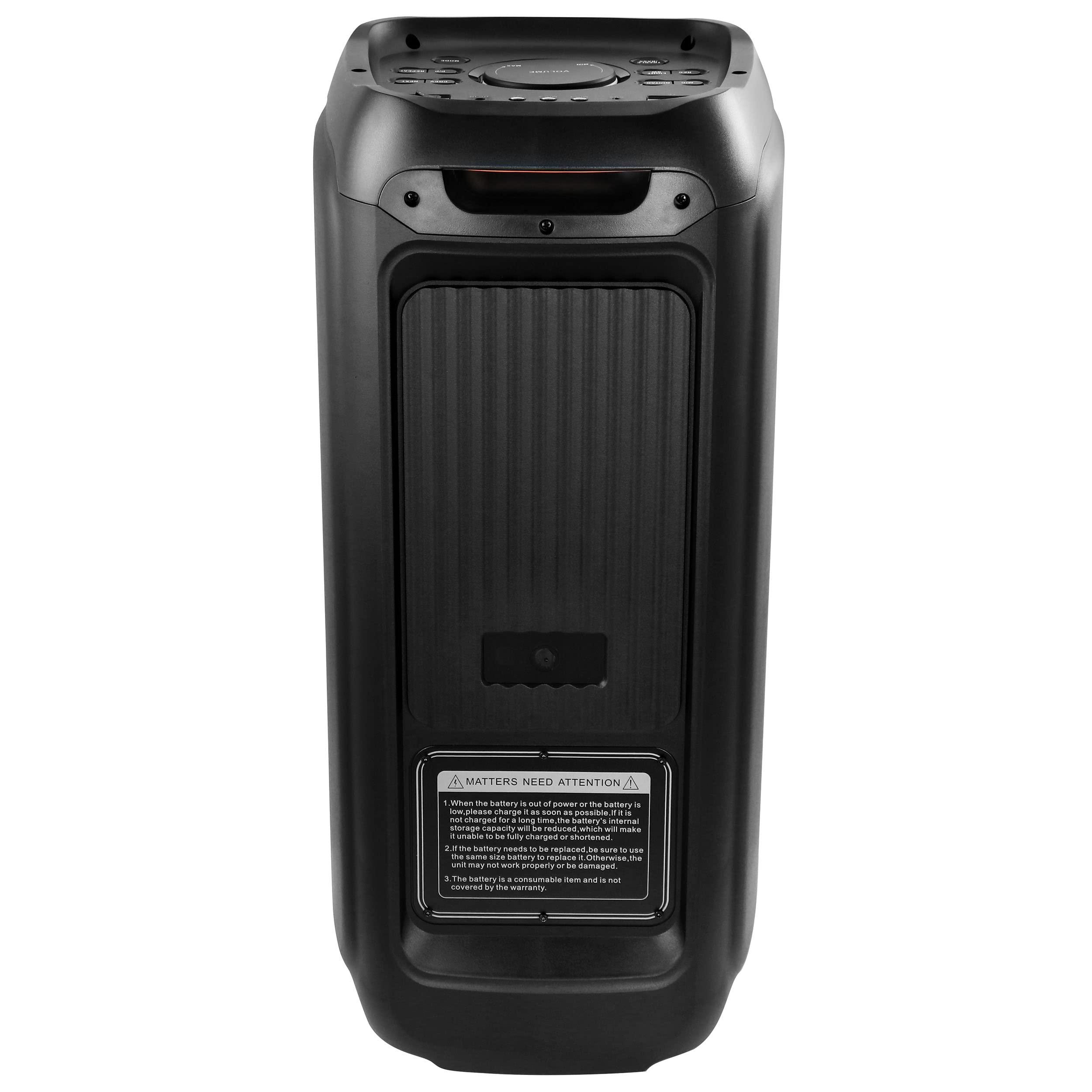 beFree Sound beFree Sound 2 x 8 Wireless Rechargeable Bluetooth Party Speaker with LED Illuminating Lights