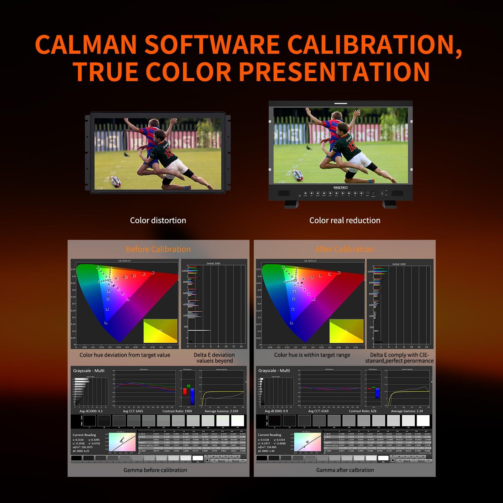 SEETEC SEETEC P215 PRO 21.5" 1000nit Broadcast Director Production Monitor with LUT Waveform HDR, 3G-SDI HDMI Input Output, HDMI Support 4K 60