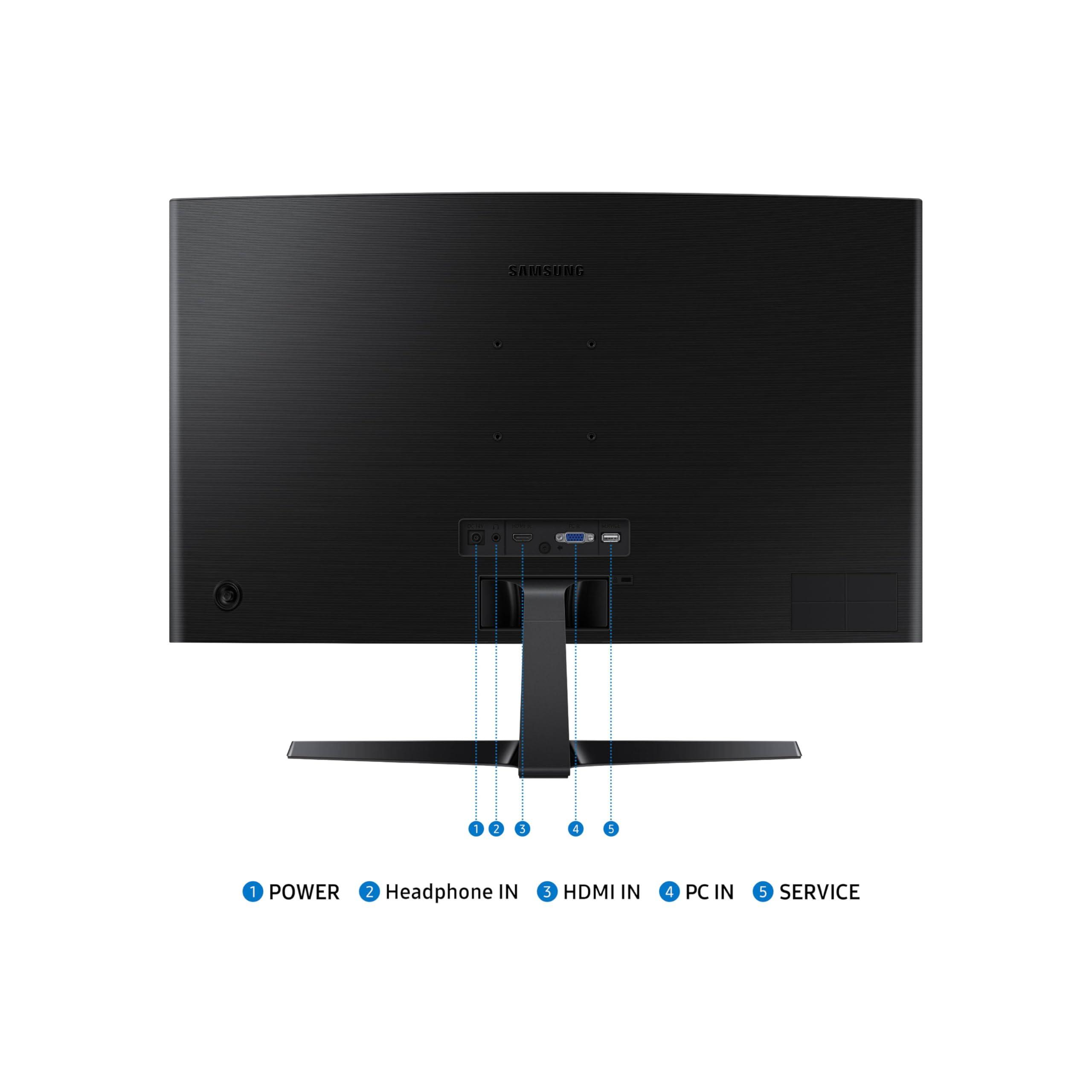 Samsung Samsung 27" Essential S3 (S36GD) Series FHD 1800R Curved Computer Monitor, 100Hz, Game Mode, Advanced Eye Comfort, HDMI and D-sub Ports, LS27D366GANXZA, 2024