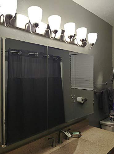 Kira Home Kira Home Armada 48" 6-Light Modern Vanity/Bathroom Light with Brushed Nickel Finish and Frosted Glass Shades