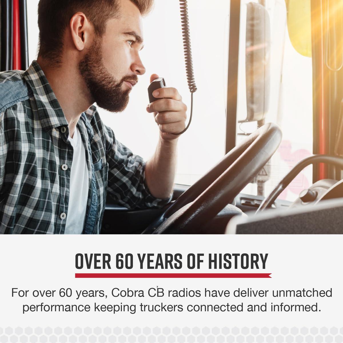 Cobra Cobra 29 LTD Professional CB Radio & Cobra HGA1500 42 Inch Magnetic Mount CB Antenna: Full 40 Channels, Adjustable Receiver, SWR Calibration, Long-Range Antenna for Clear Signal, Chrome