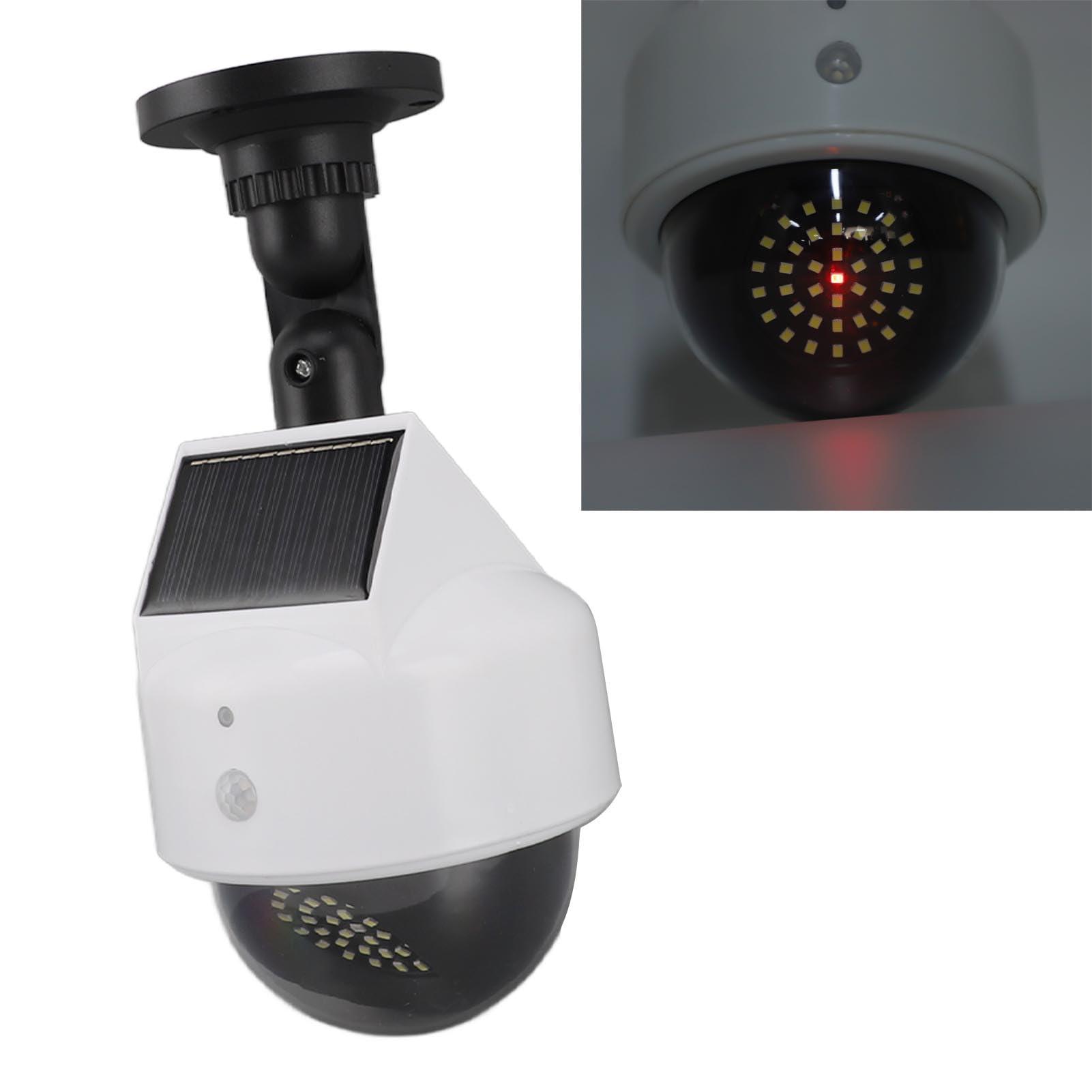 Brrnoo Brrnoo Solar Dummy Fake Camera with Red Flashing LED Light, Outdoor Simulated Camera for Indoor and Outdoor Use