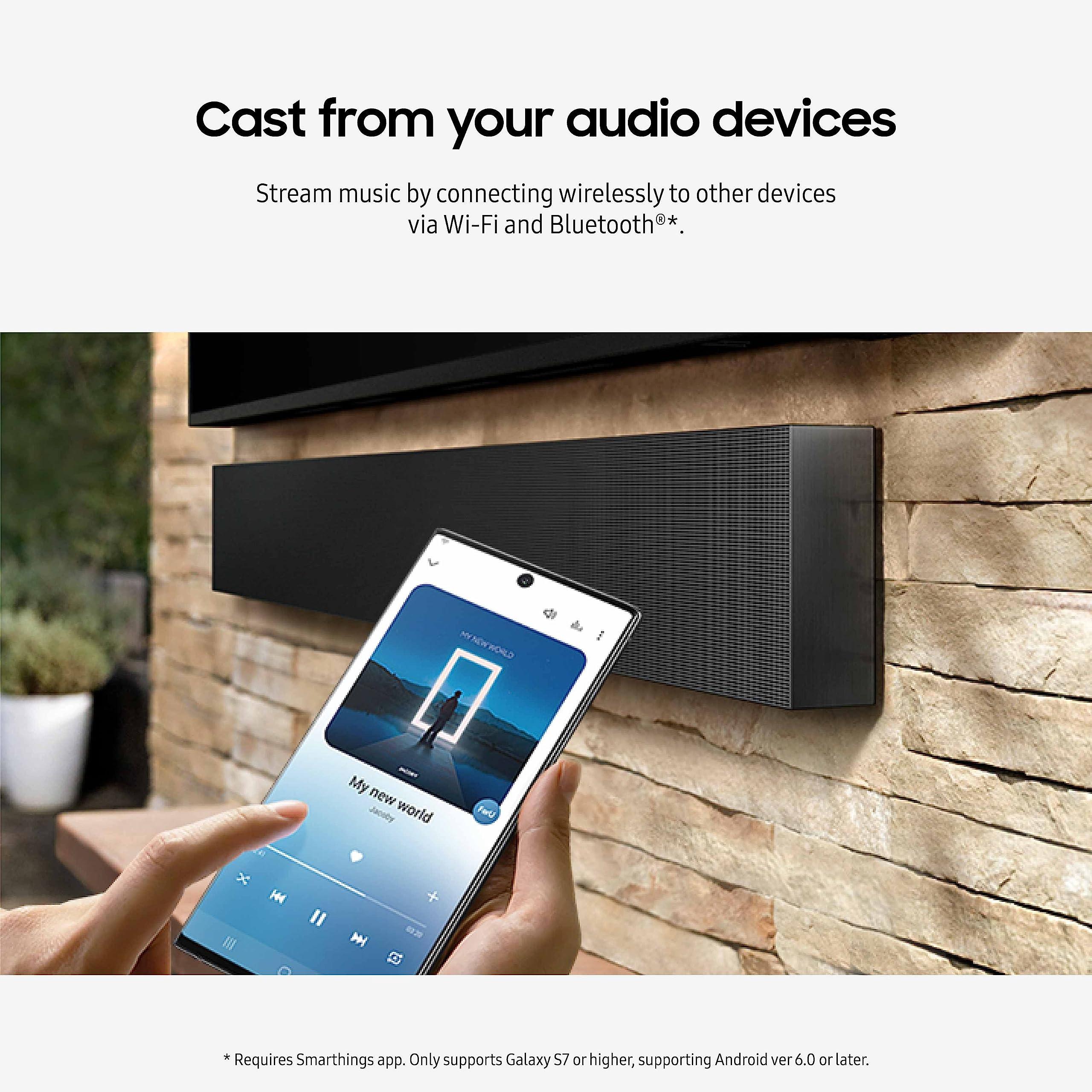 Samsung SAMSUNG HW-LST70T 3.0ch The Terrace Outdoor Soundbar w/ Dolby Audio, Built-In Subwoofer, Distortion Cancelling Technology, IP55 Weather Resistant, Titan Black